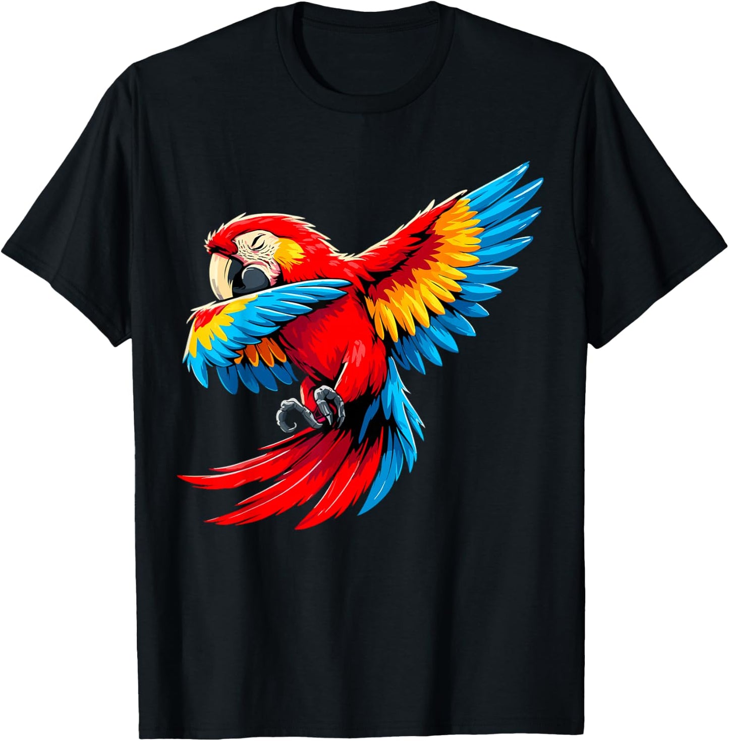 Parrot Dabbing Tropical Bird Parrot Lover T-Shirt - T-Shirt | Black