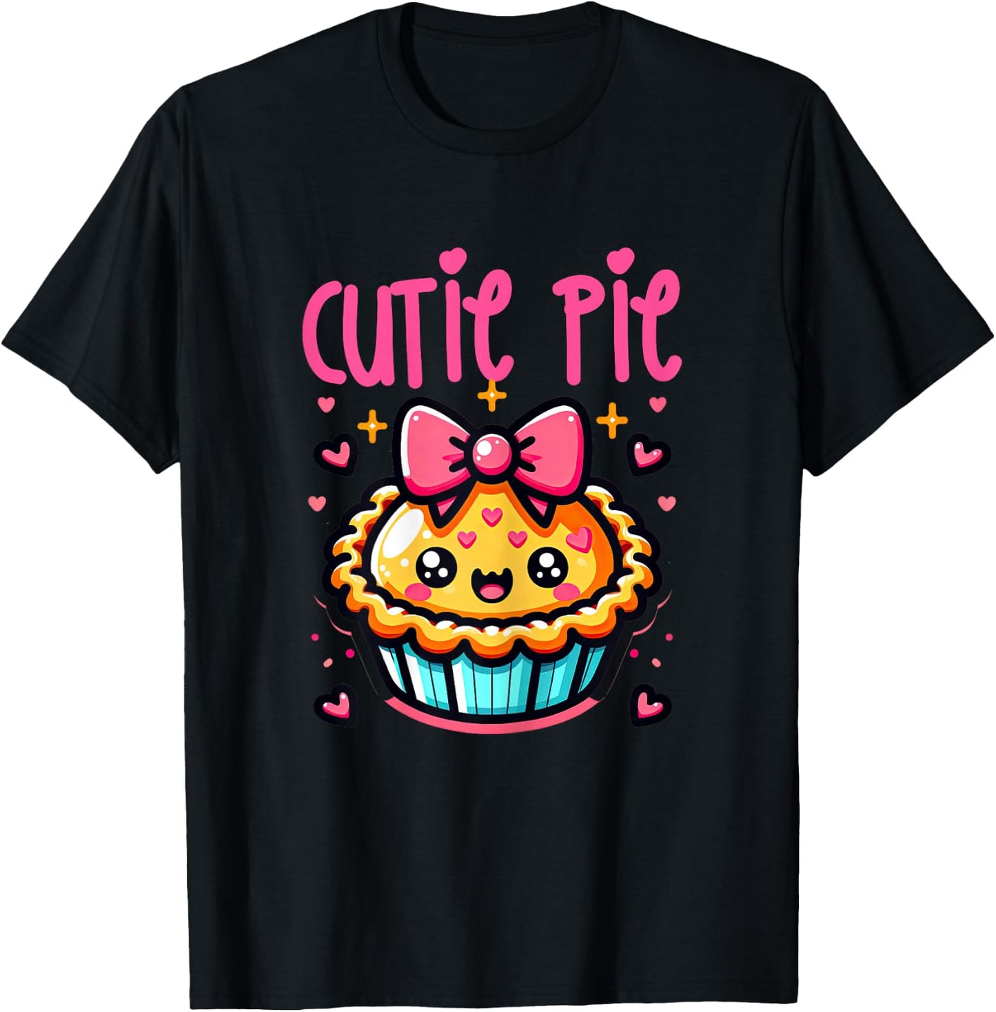 Girls Cutie Pie Cute School Adorable Girls Size 10-12 7-8 T-Shirt - T-Shirt | Black