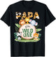 Papa Of The Wild One 1st Birthday Safari Family Matching T-Shirt - T-Shirt | Black