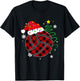 Buffalo Red Plaid Volleyball Christmas Sport Xmas Pajama T-Shirt - T-Shirt | Black