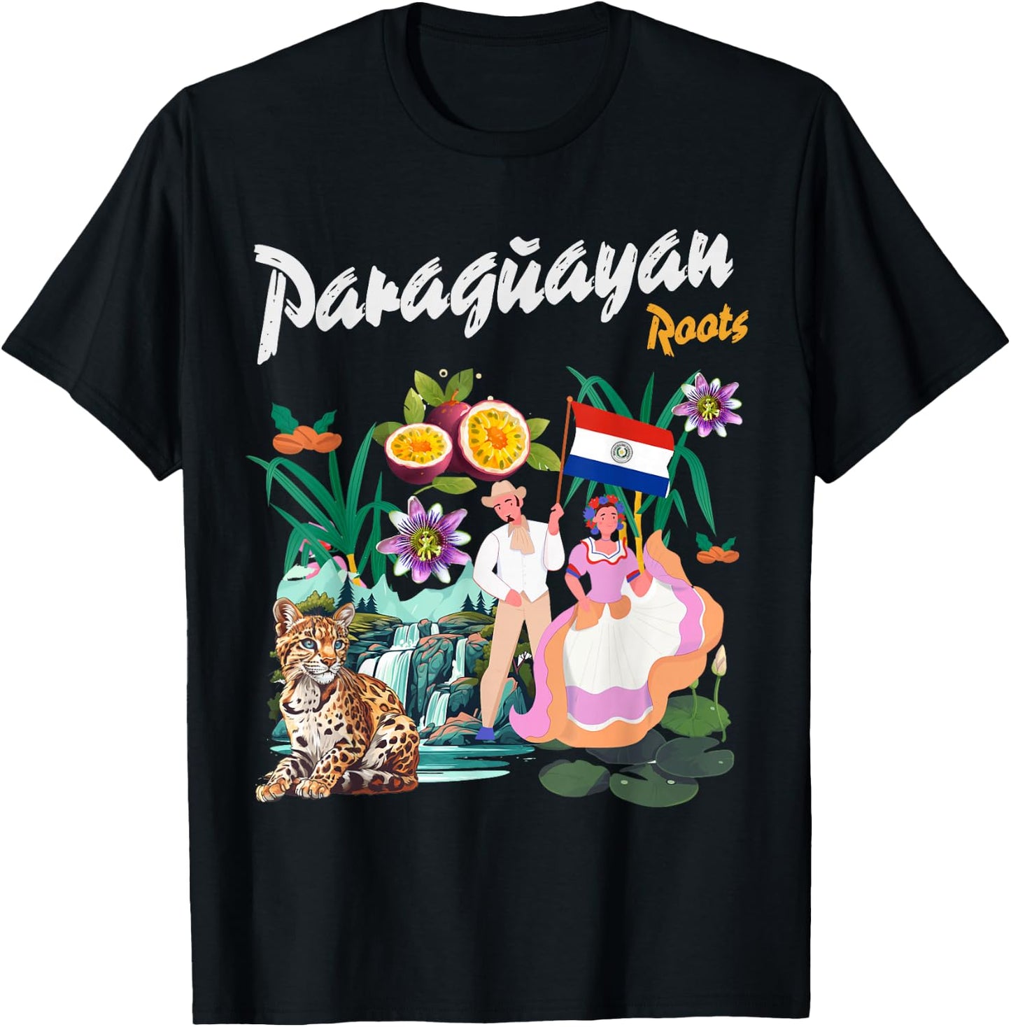 Paraguayan Flag Outfit Idea For Kids & Paraguayan Roots T-Shirt - T-Shirt | Black