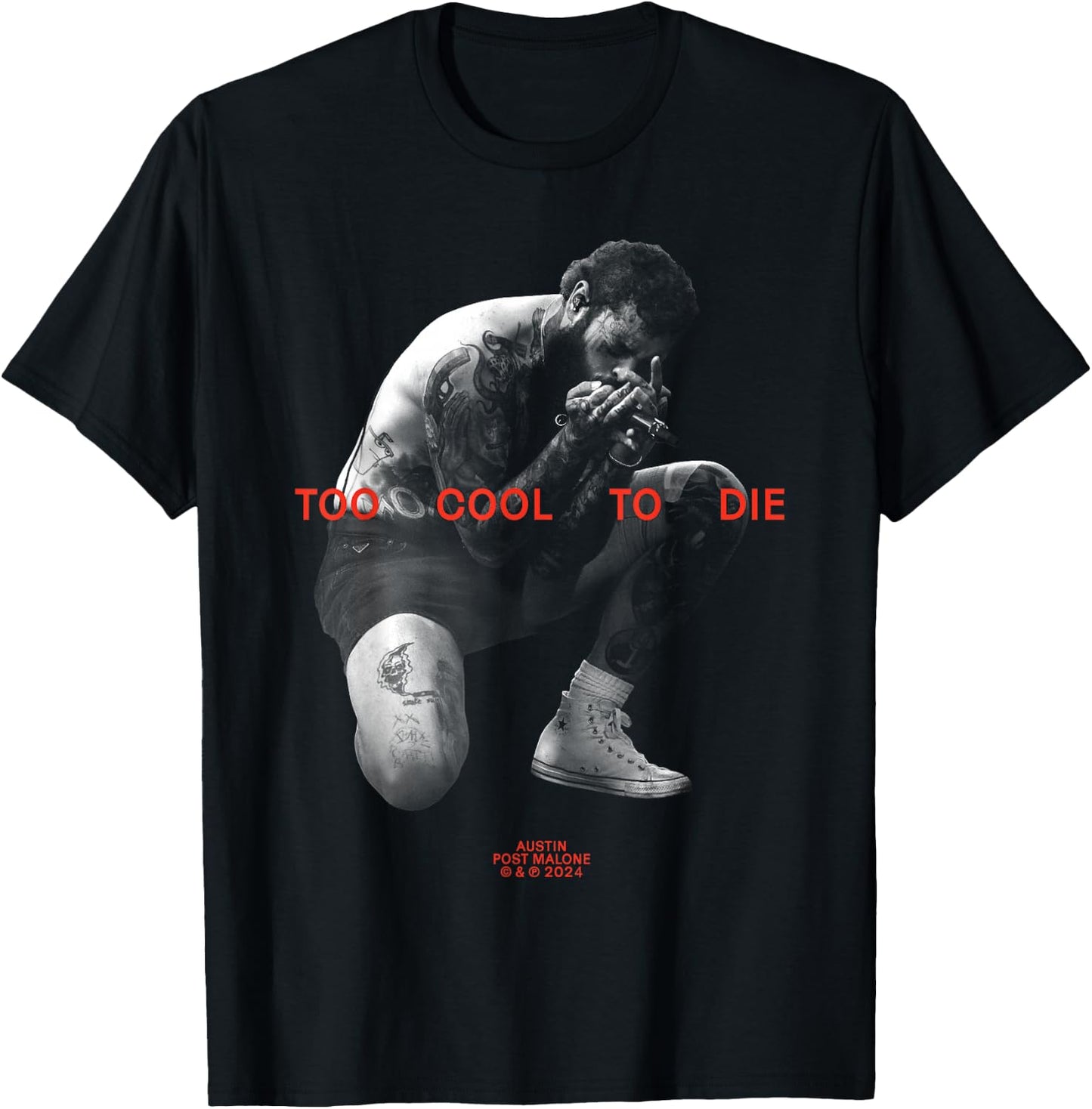 Official Post Malone Too Cool To Die T-Shirt - T-Shirt | Black