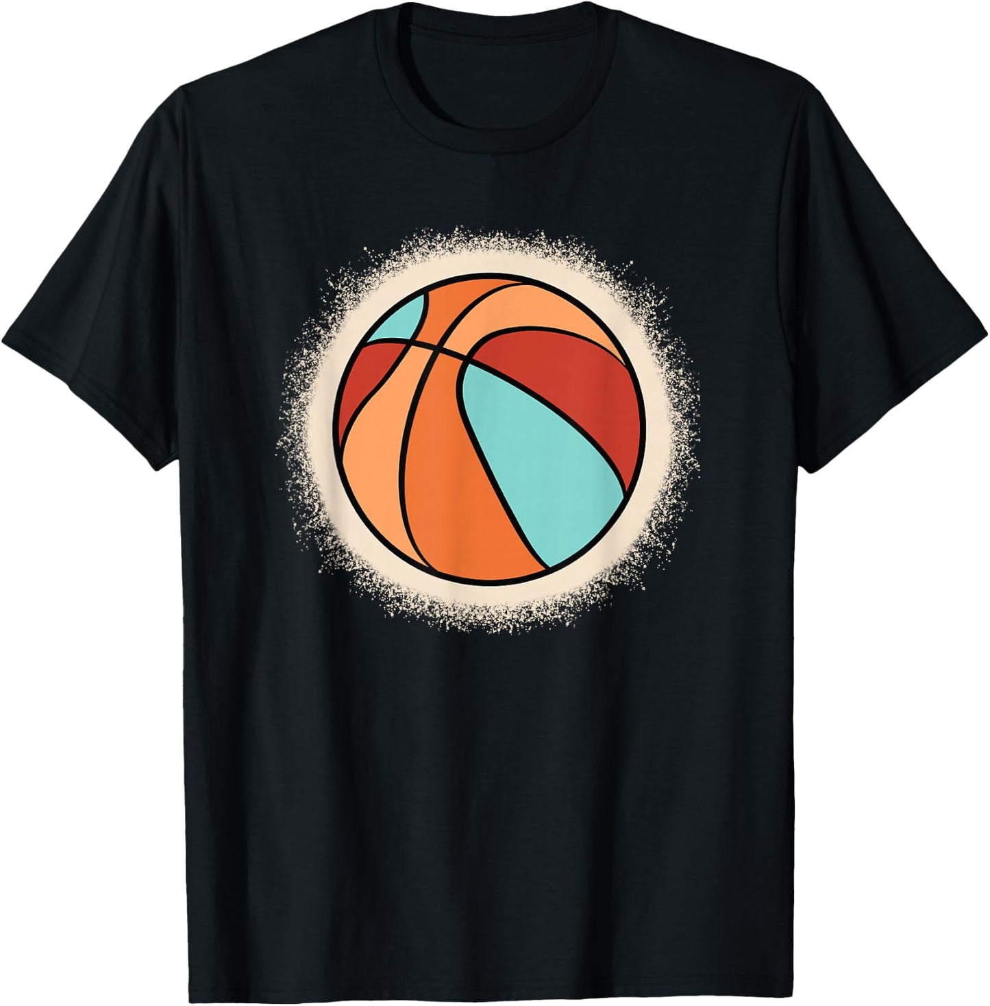 Retro Basketball Vintage Basketball Player Men Boys T-Shirt - T-Shirt | Black