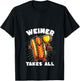 Funny Hot Dogs and Sausage Weiner Takes All Competitive V-Neck T-Shirt - T-Shirt | Black