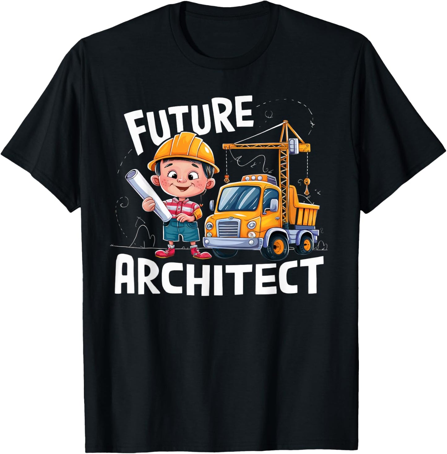 Future Architect Costume Pretend Play Kids Design T-Shirt - T-Shirt | Black