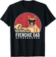 French Bulldog Dad Dog Fist Bump Frenchie Dog Outfit T-Shirt - T-Shirt | Black
