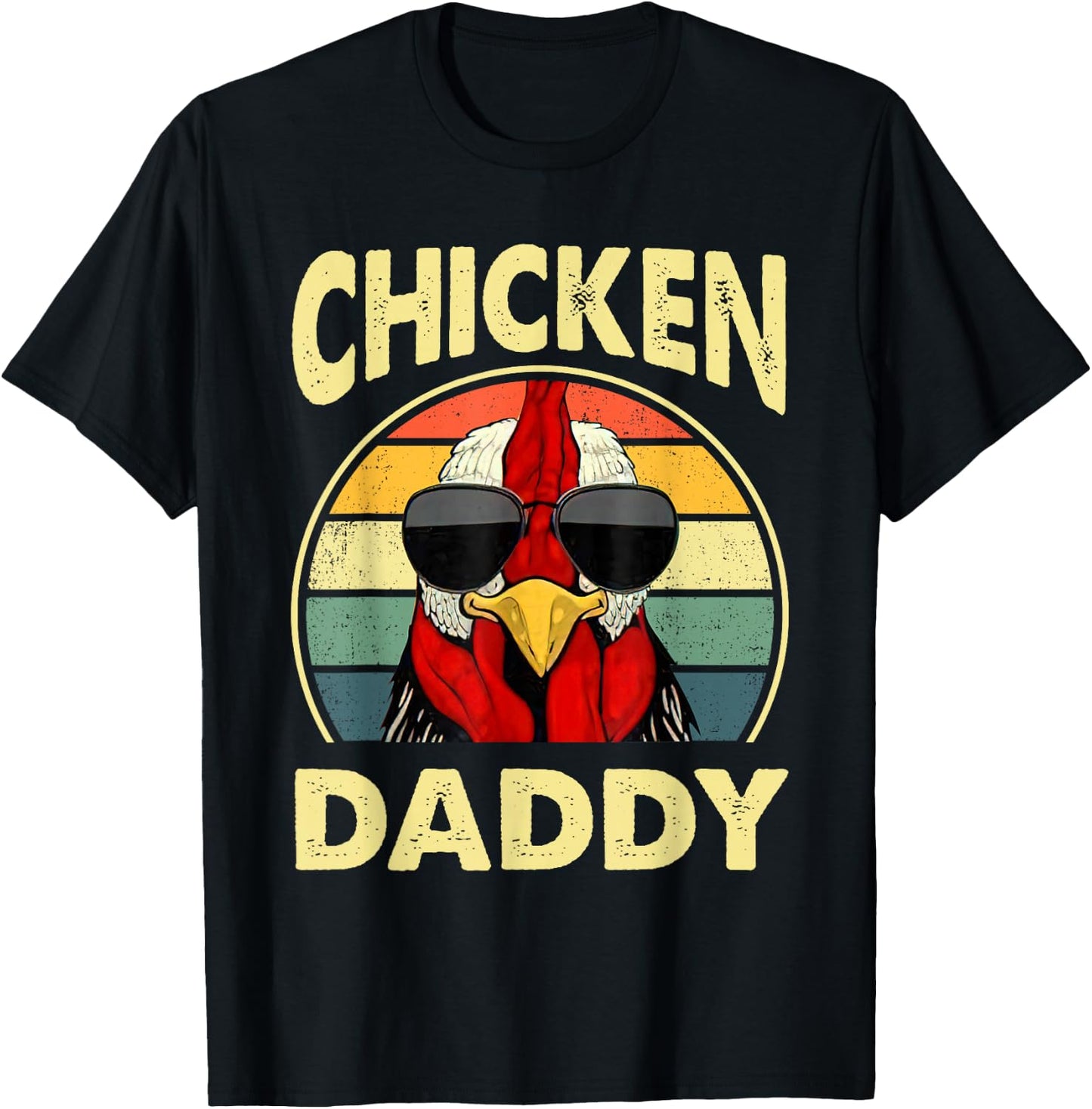 Chicken Daddy Farmer Dad Chicken Lover Fathers Day T-Shirt - T-Shirt | Black