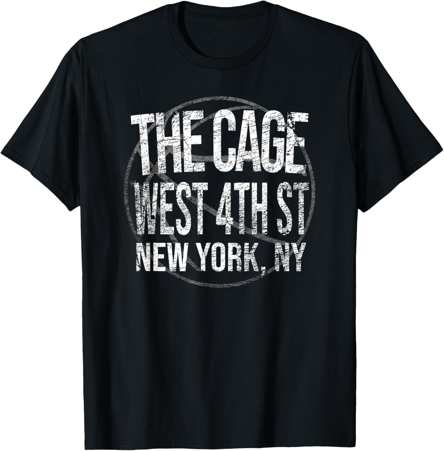 Basketball New York City THE CAGE Throwback Retro T Shirt T-Shirt - T-Shirt | Black