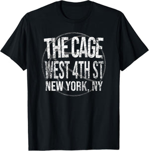 Basketball New York City THE CAGE Throwback Retro T Shirt T-Shirt - T-Shirt | Black