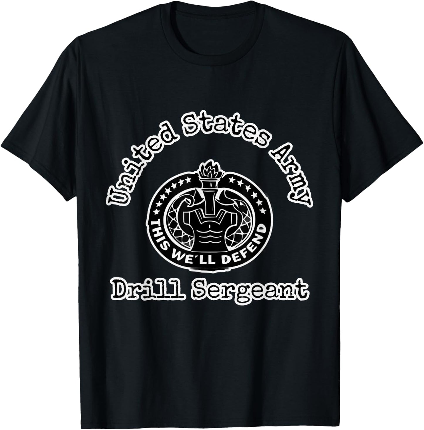 Army Drill Sergeant Badge T-Shirt - T-Shirt | Black