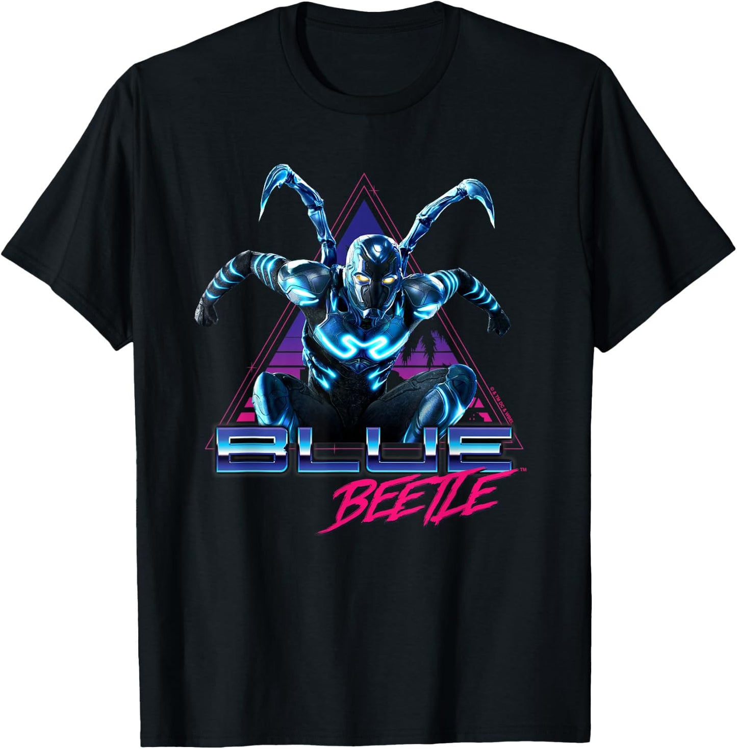 Blue Beetle Movie Leaping Triangle T-Shirt - T-Shirt | Black