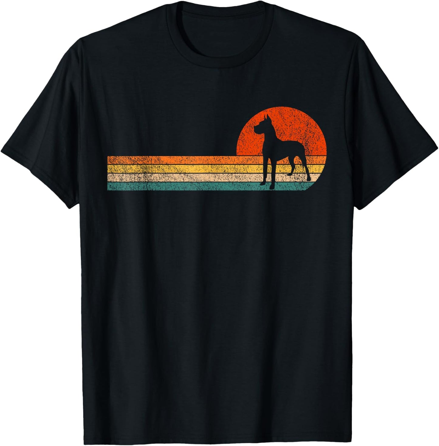 Great Dane Dog Owner Great Dane Mom Great Dane Dad Retro T-Shirt - T-Shirt | Black