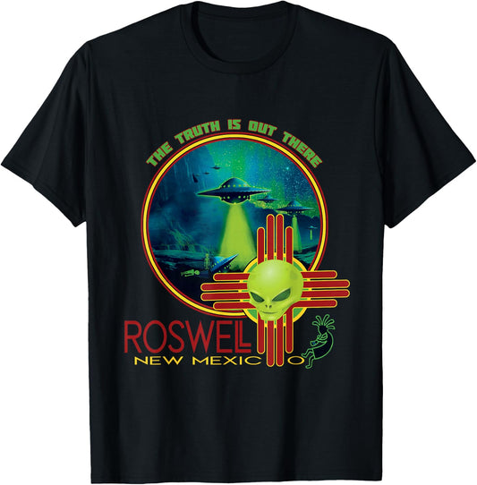 Roswell New Mexico Alien Spaceship Crash Souvenir T-Shirt - T-Shirt | Black