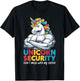 Funny Brother Unicorn Security Dont Mess With My Sister T-Shirt - T-Shirt | Black