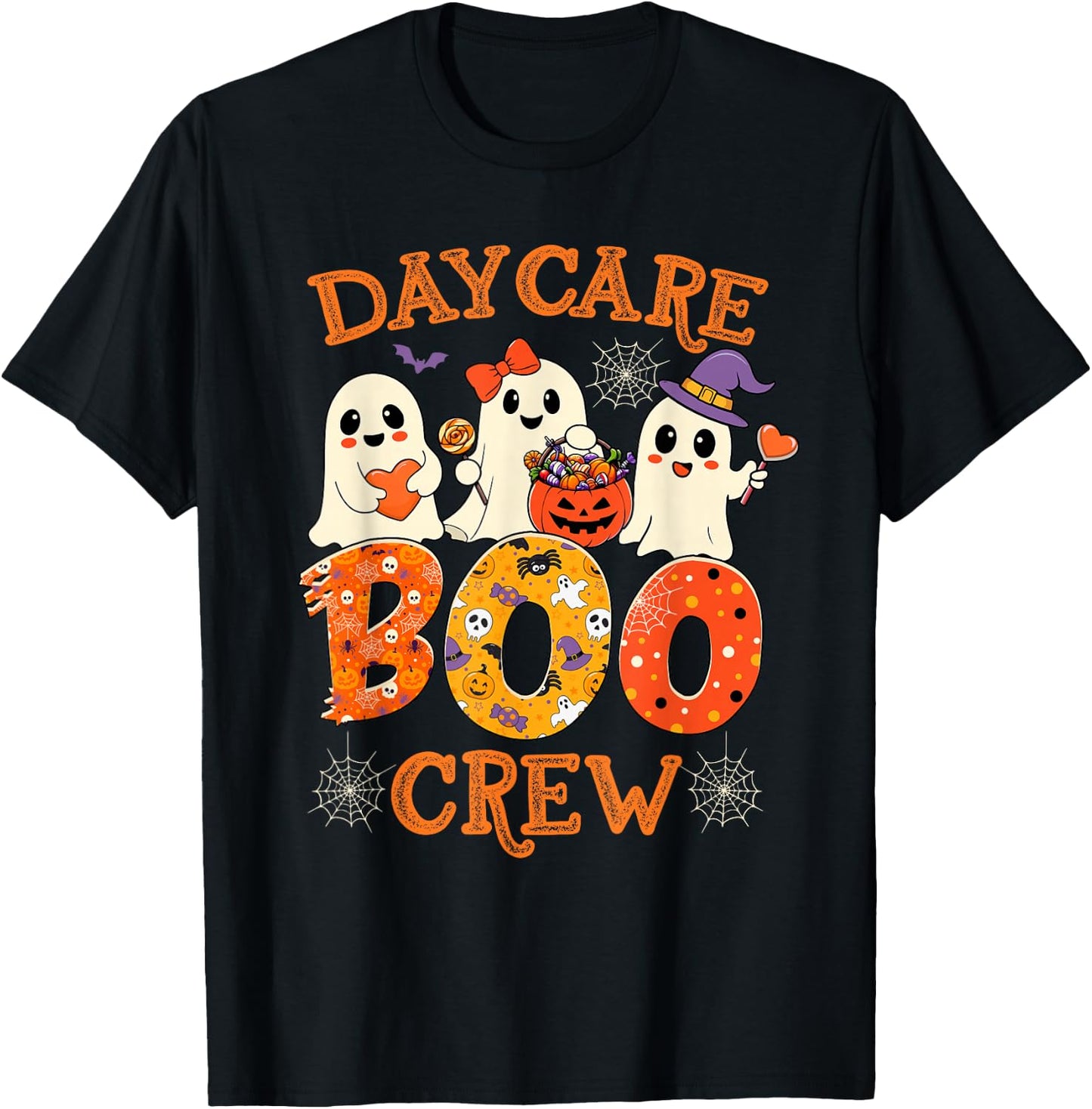 Daycare Boo Crew Funny Halloween Spooky Costume for Teacher T-Shirt - T-Shirt | Black