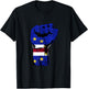 Cape Verde Cape Verdean Flag Power Handfist Cabo Pride T-Shirt - T-Shirt | Black