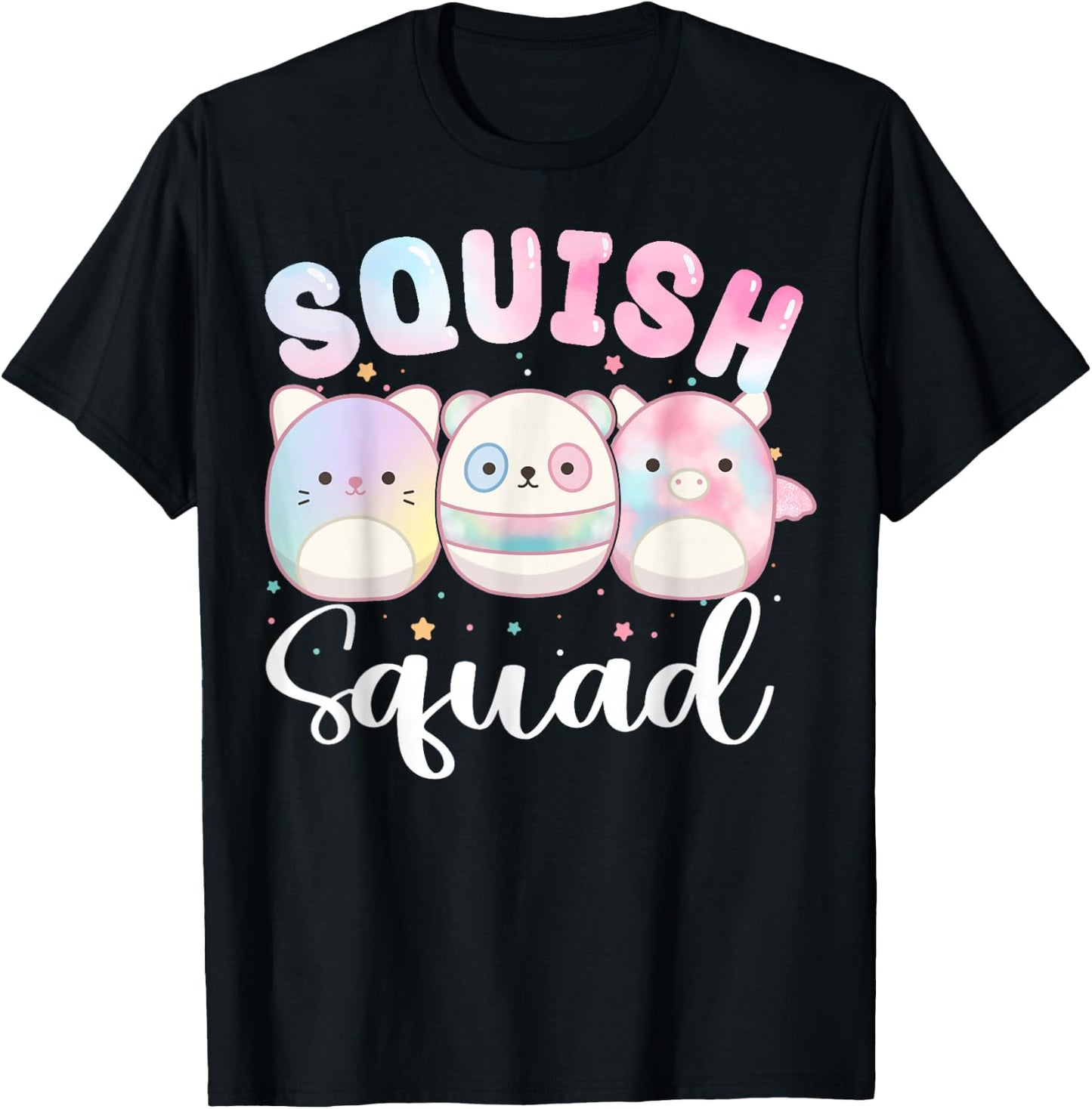Squish Squad Birthday Shirt For Girls Kids Toddlers T-Shirt - T-Shirt | Black