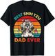 Best Shih Tzu Dad Ever Father's Day Cool Dog Vintage Retro T-Shirt - T-Shirt | Black