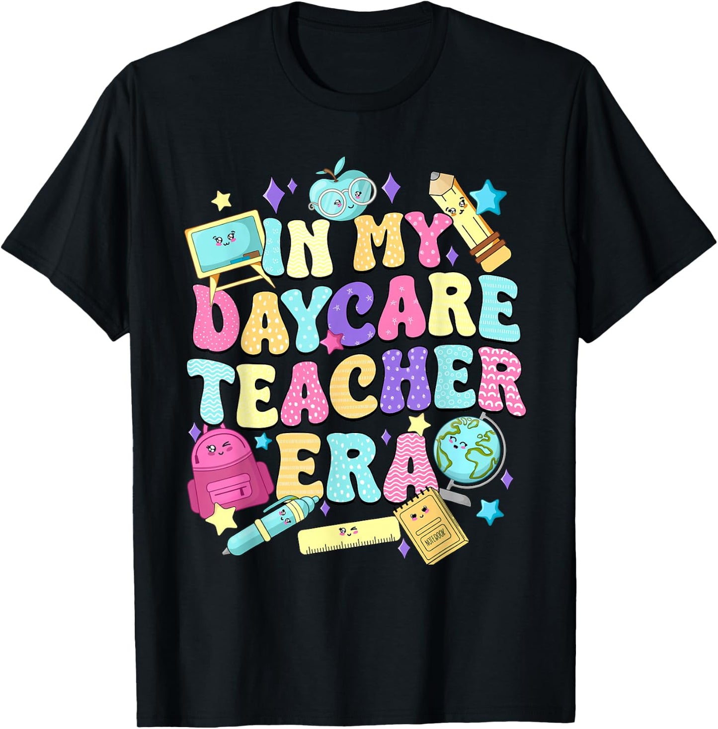 in My Daycare Teacher Era Daycare Provider Kids T-Shirt - T-Shirt | Black