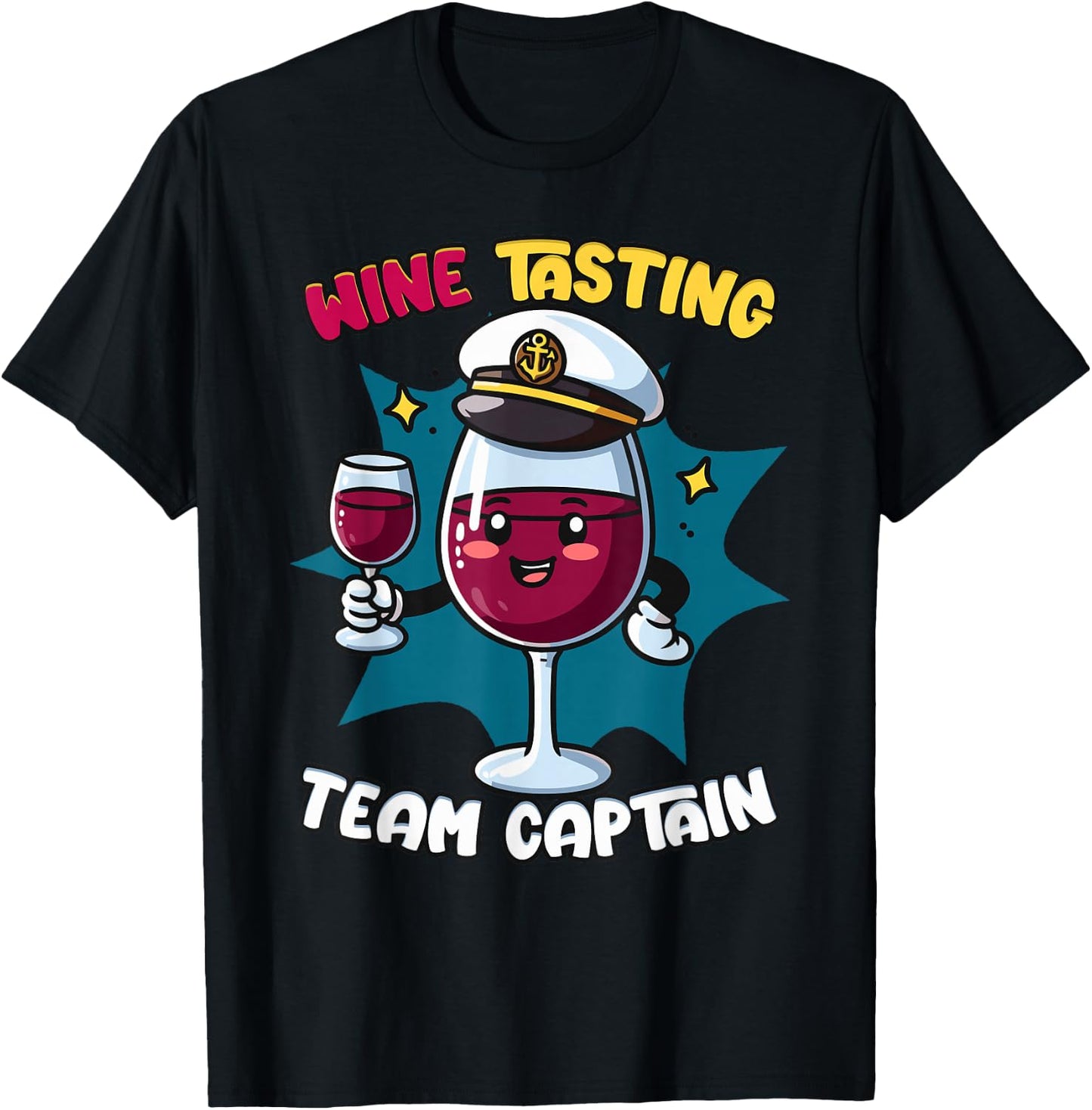 Wine Tasting Team Captain T-Shirt - T-Shirt | Black