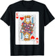 King Of Hearts Playing Cards Shirt Easy Halloween Costume T-Shirt - T-Shirt | Black