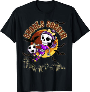 Halloween Soccer Girl for Teen Girls October Trick or Treat T-Shirt - T-Shirt | Black
