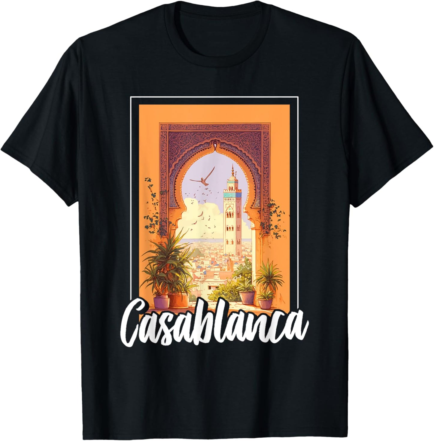 Casablanca Travel Vacation Souvenir T-Shirt - T-Shirt | Black