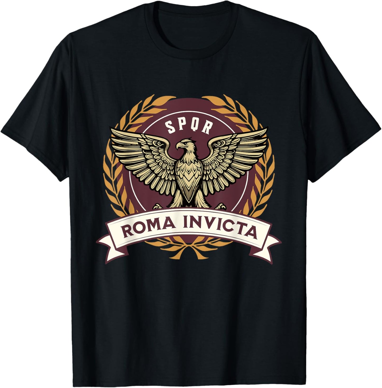 Roman Invicta Ancient Rome SPQR Roman Empire T-Shirt - T-Shirt | Black