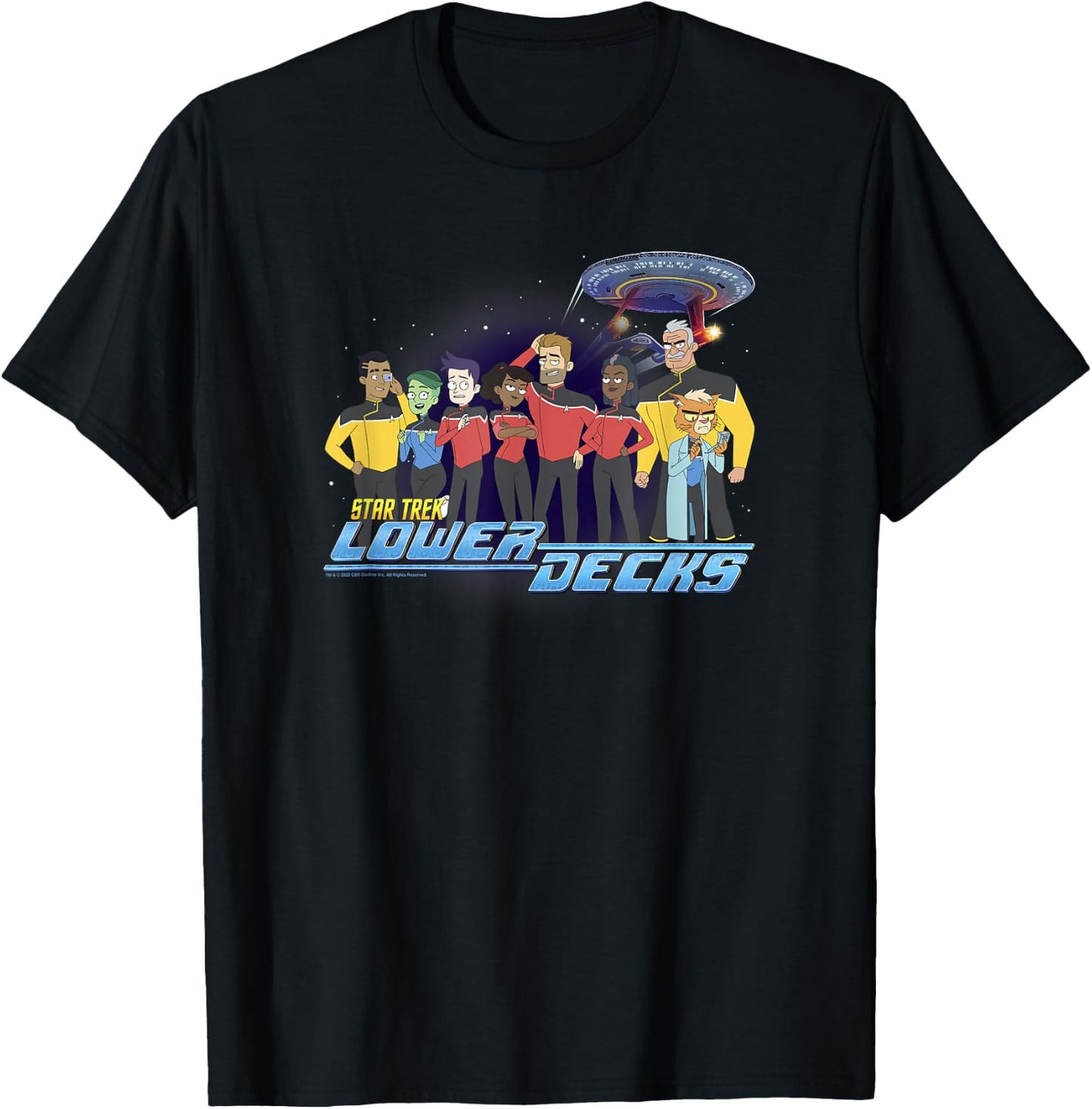 Star Trek: Lower Decks Crew Lineup Poster T-Shirt - T-Shirt | Black