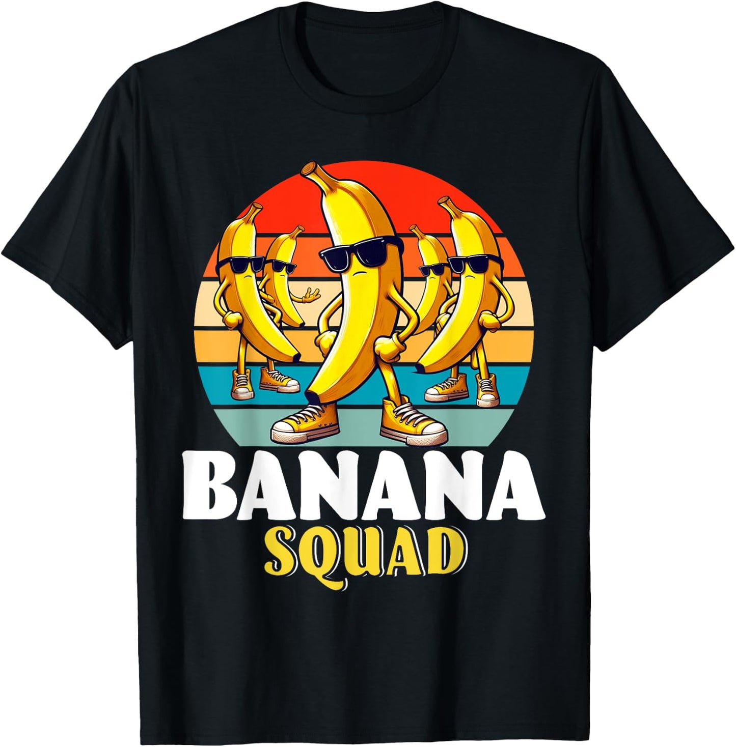 Bananas Shirt Men Women Cute Banana Gifts Funny Banana Squad T-Shirt - T-Shirt | Black
