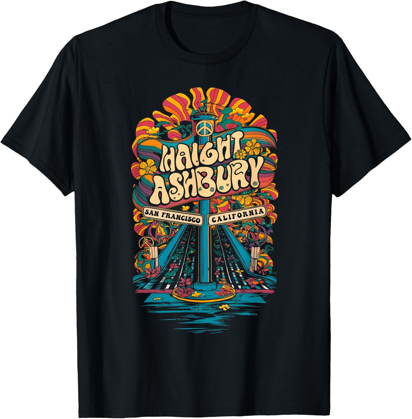 Haight-Ashbury Summer of Love T-Shirt - T-Shirt | Black