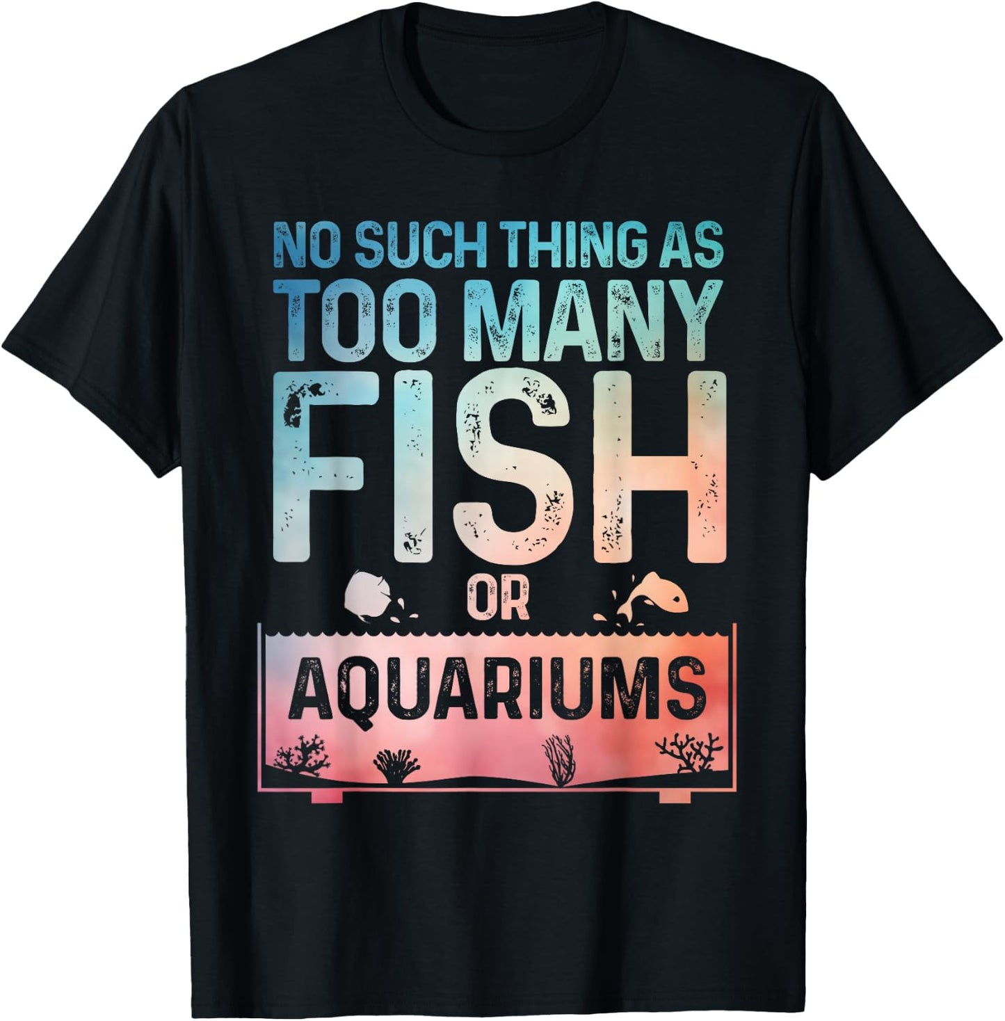 Aquarium Design Women Fish Lover Aquarium Fish Tank T-Shirt - T-Shirt | Black