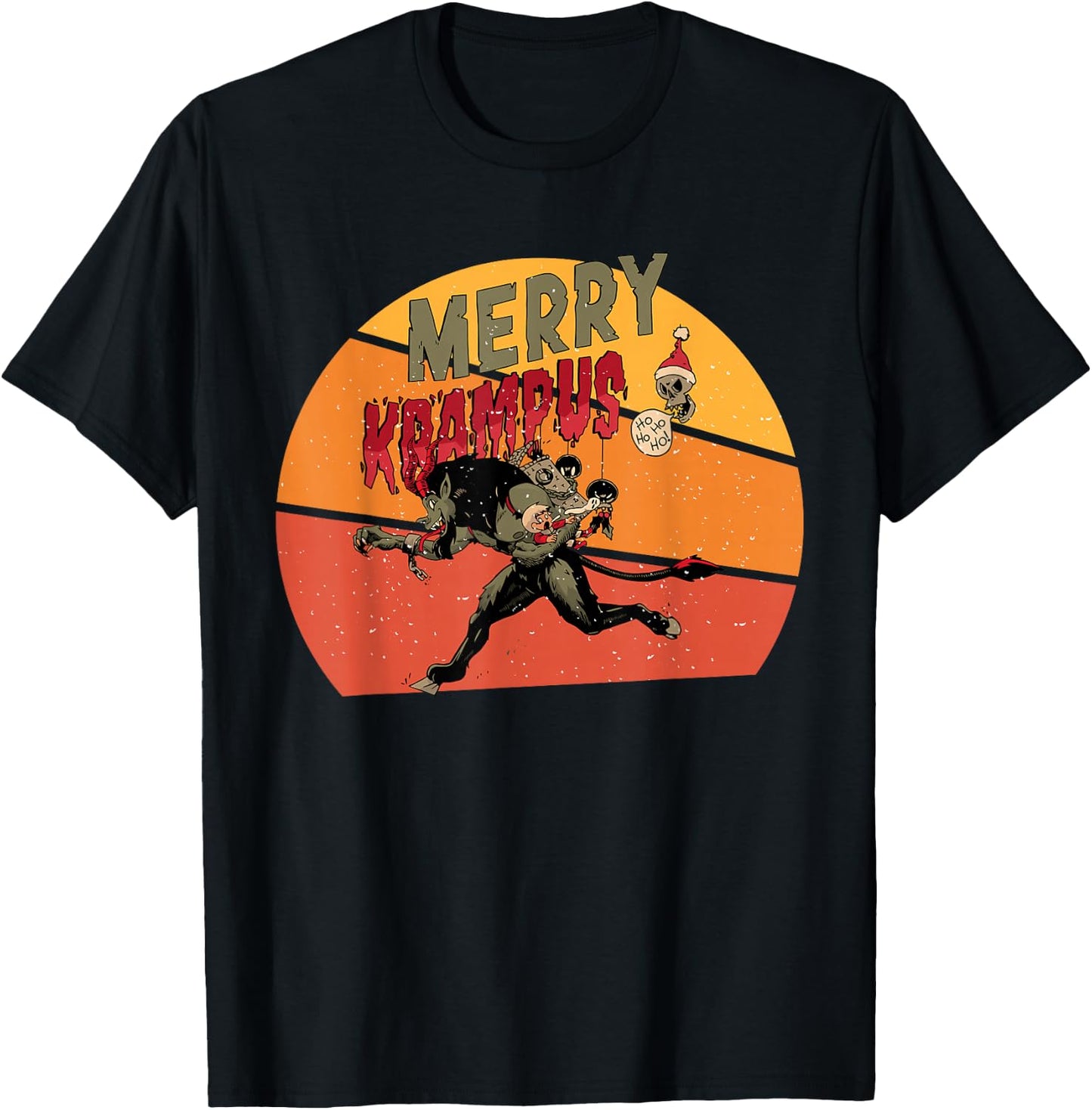 Merry Crampus Funny anti Christmas T-Shirt - T-Shirt | Black