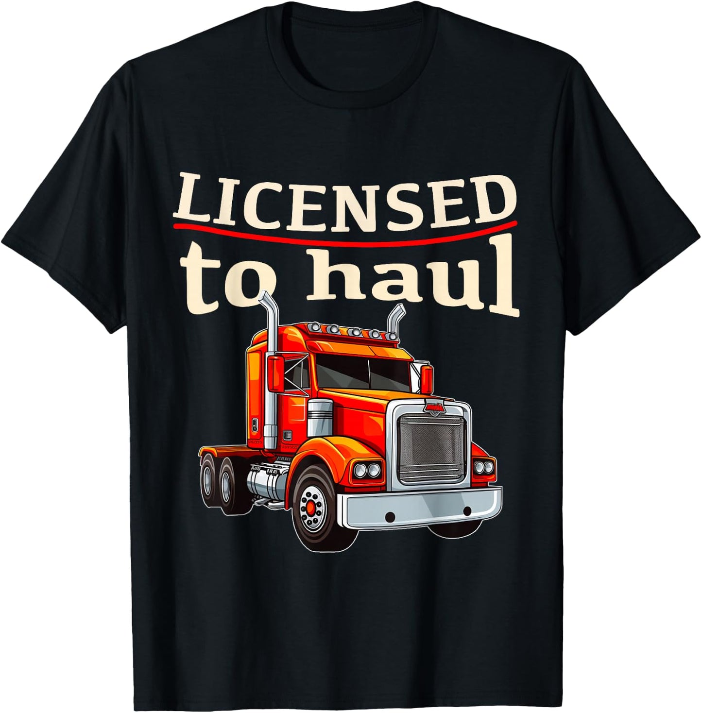 CDL Truck Driver Trucker Driving Passed CDL Exam T-Shirt - T-Shirt | Black