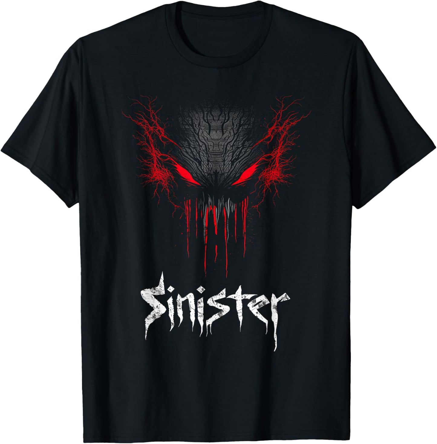 Sinister Graffiti Metal Style Gothic Dark and evil for Gamer T-Shirt - T-Shirt | Black