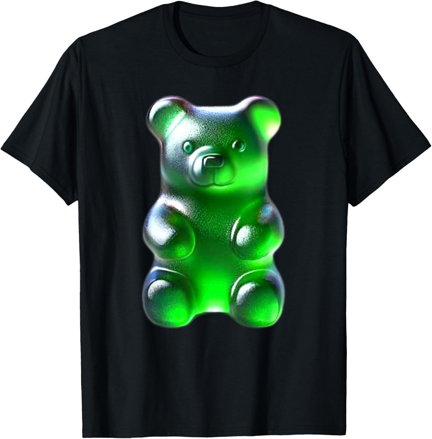 Green Gummy Bear T-Shirt - T-Shirt | Black