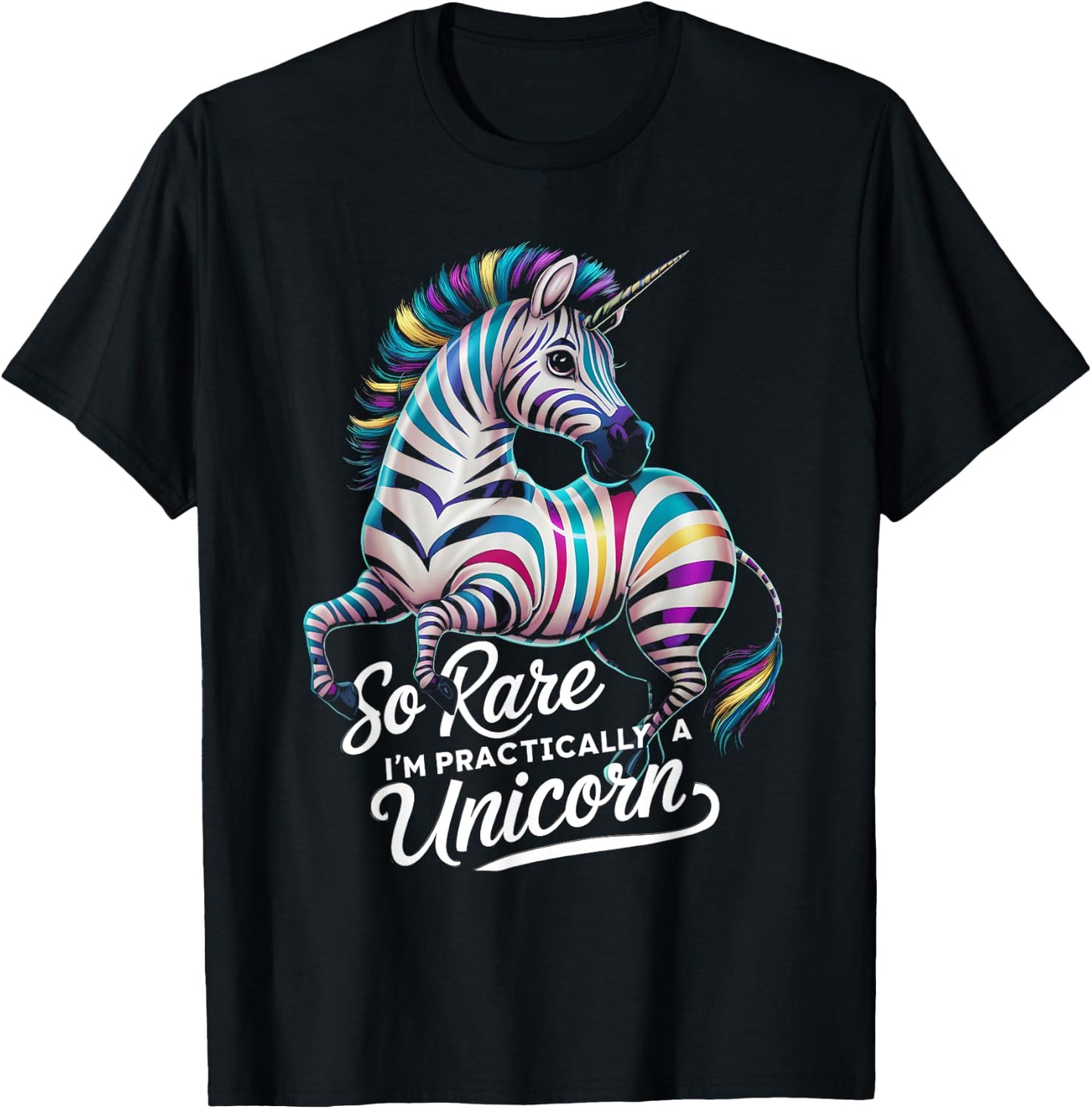 Cute Rare Disease Awareness A Unicorn Rare Disease Warrior T-Shirt - T-Shirt | Black