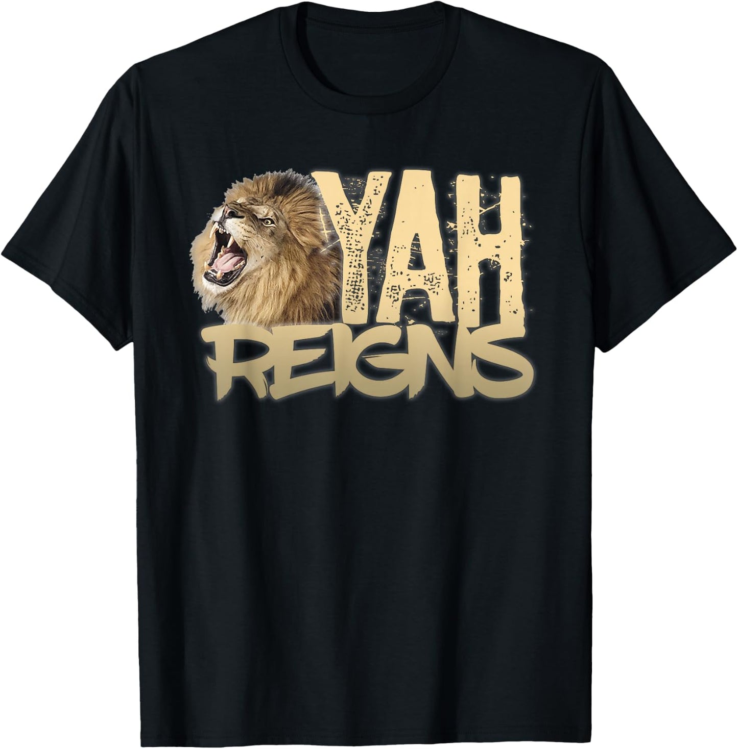 Hebrew Israelite Clothing Judah Yah Reigns Torah Lion Bible T-Shirt - T-Shirt | Black