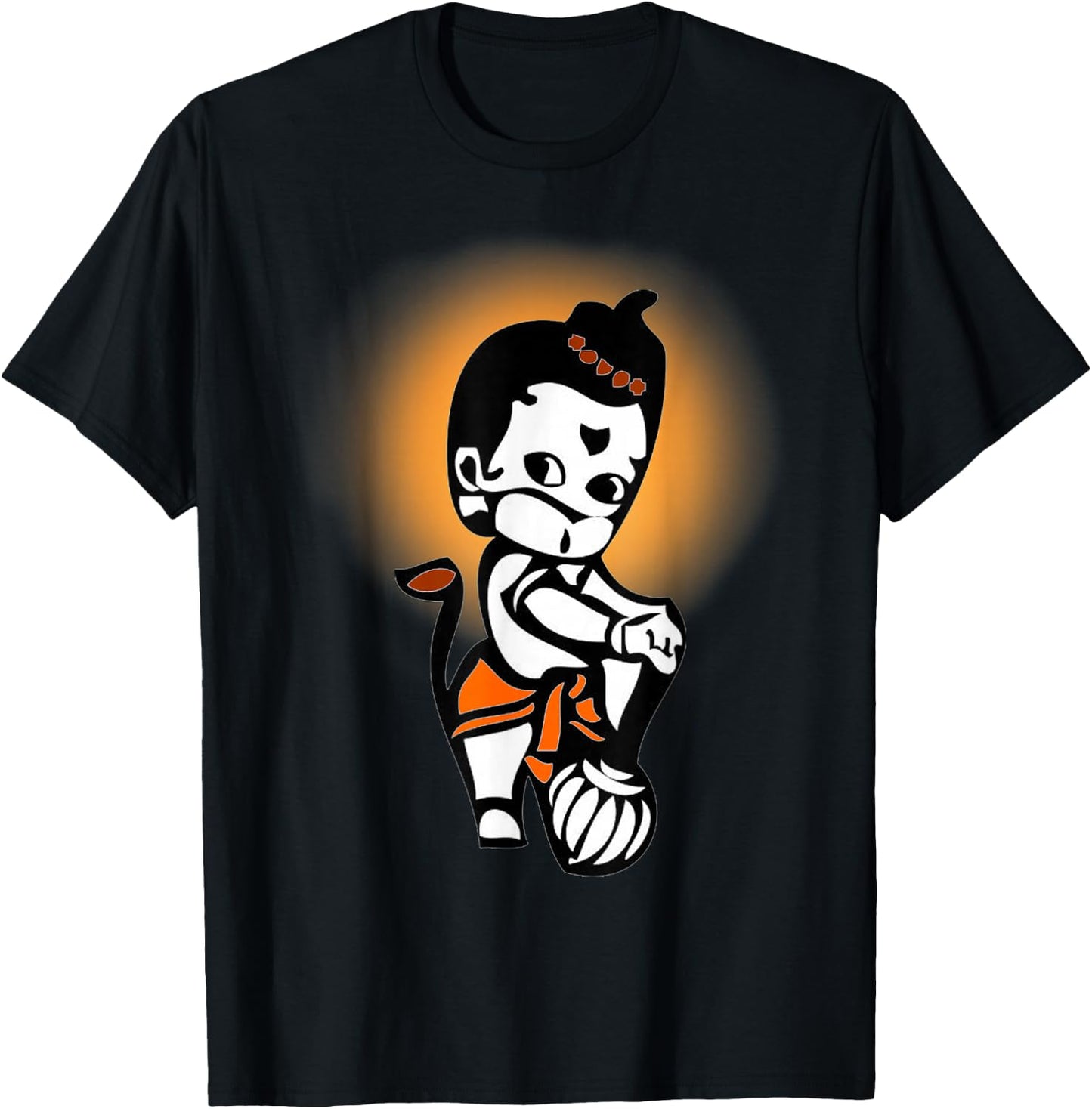 Cute Baby Lord Hanuman T-Shirt - T-Shirt | Black