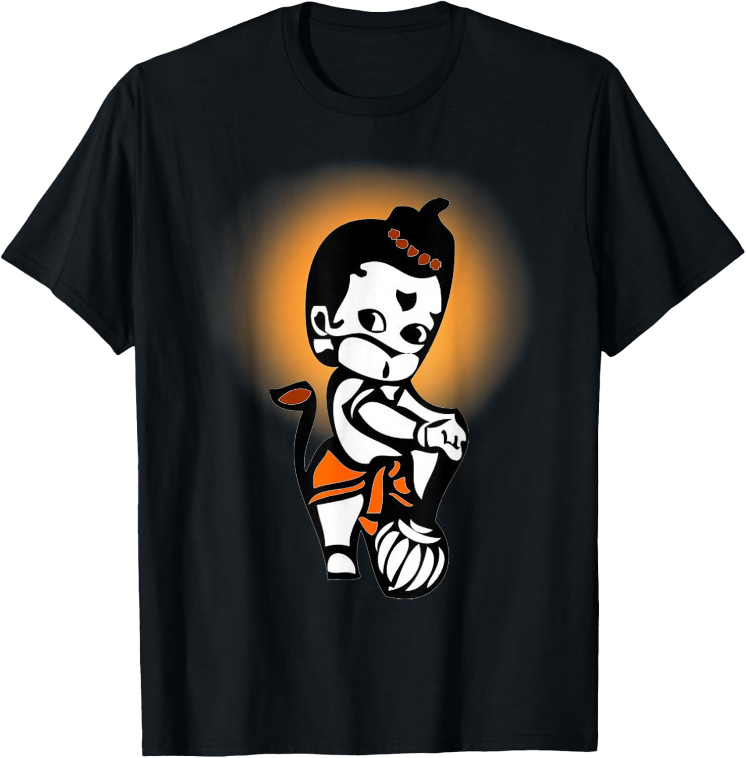 Cute Baby Lord Hanuman T-Shirt - T-Shirt | Black