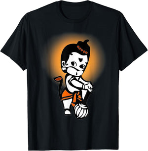 Cute Baby Lord Hanuman T-Shirt - T-Shirt | Black