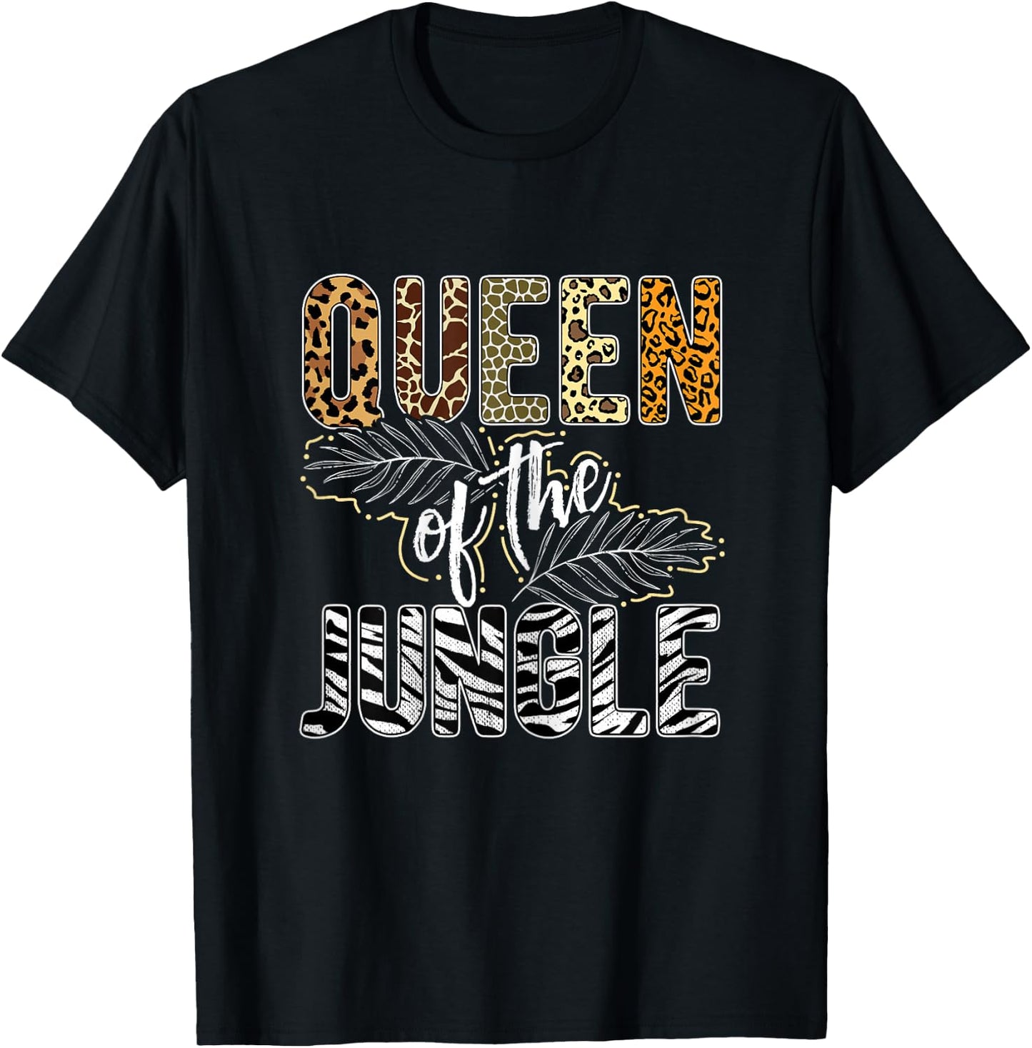 Queen Of The Jungle Queen Jungle Safari Wildlife Queen T-Shirt - T-Shirt | Black