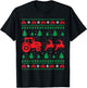 Tractor Riding Reindeers Farmers Ugly Christmas Sweater Boys T-Shirt - T-Shirt | Black