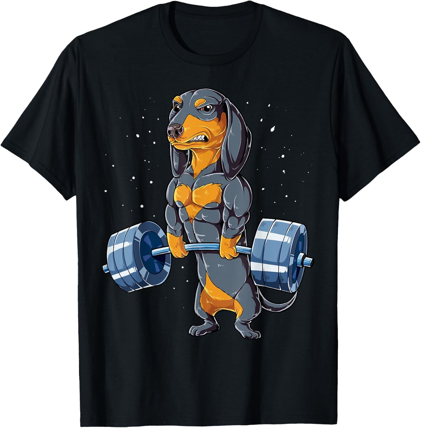 Dachshund Weightlifting Funny Deadlift Men Fitness Gym Gift T-Shirt - T-Shirt | Black