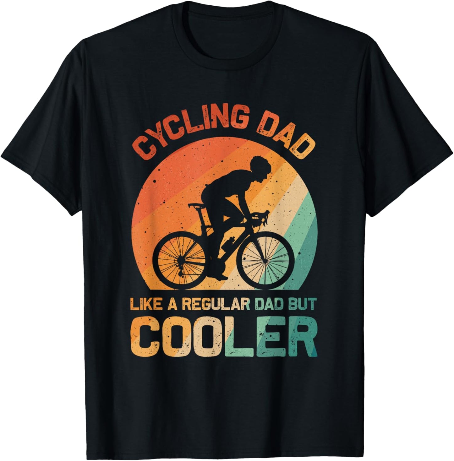 Cycling Dad Art Father Biking Cyclist Road Cycling T-Shirt - T-Shirt | Black