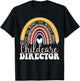Childcare Director Rainbow Leopard Print Daycare Provider T-Shirt - T-Shirt | Black