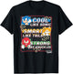 Sonic The Hedgehog Father's Day Cool Smart & Strong Dad T-Shirt - T-Shirt | Black