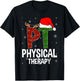 Physical Therapy Christmas Santa Hat Pt Therapist Xmas T-Shirt - T-Shirt | Black