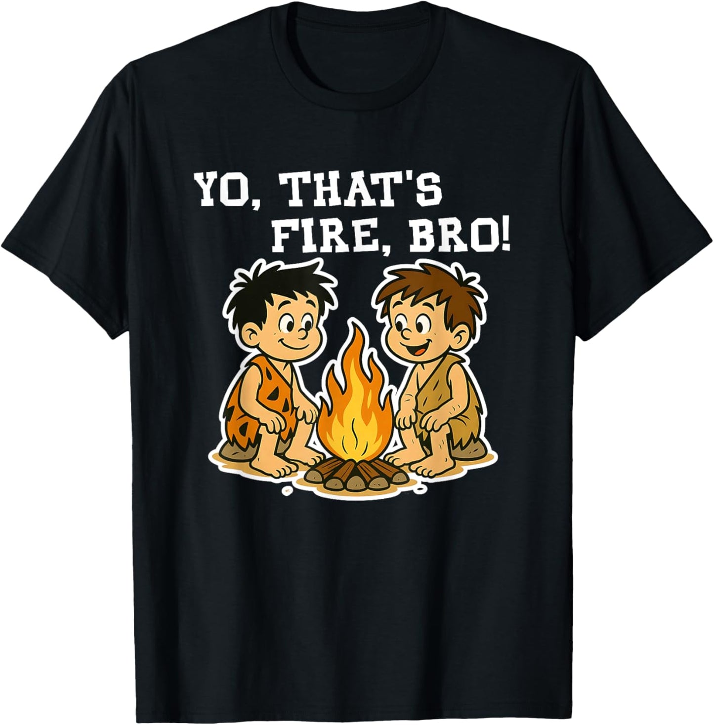 Yo That's Fire Bro Funny Gen Alpha Slang Sayings T-Shirt - T-Shirt | Black