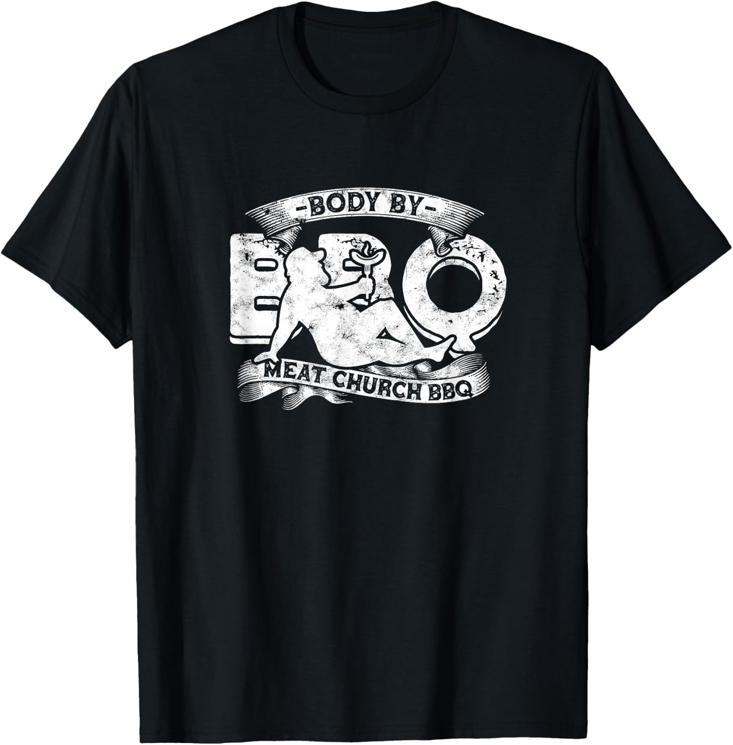 Body By BBQ Meat Church BBQ T-Shirt - T-Shirt | Black